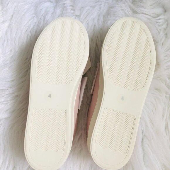 I.N.C Girl Kids Sneakers 4‎ M Pink Chloe Faux Leather Ribbon Casual Shoes NWB - Picture 6 of 7